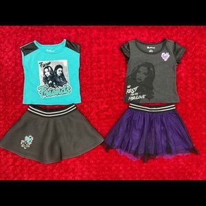 Lot of 2 Descendants 3 Shirt/Skirt Sets - Mal &Uma